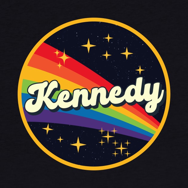 Kennedy // Rainbow In Space Vintage Style by LMW Art